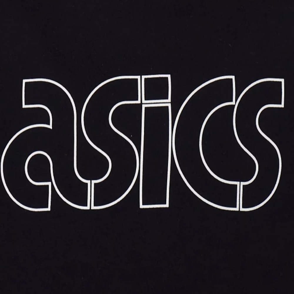 ASICS Black Terry Crewneck Sportstyle logo Sweatshirt - Picture 6 of 7